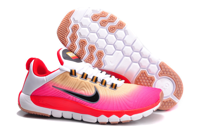 Nike Free 5.0 Red Gold White Shoes