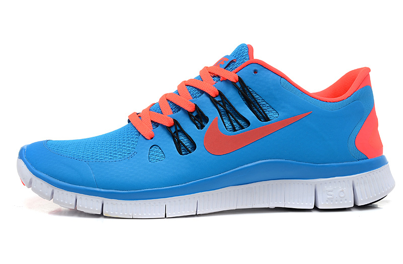 Nike Free 5.0 Running Shoes Sky Blue Orange