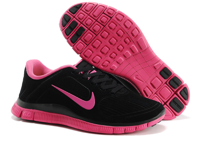 Women Nike Free 5.0 Suede Black Pink