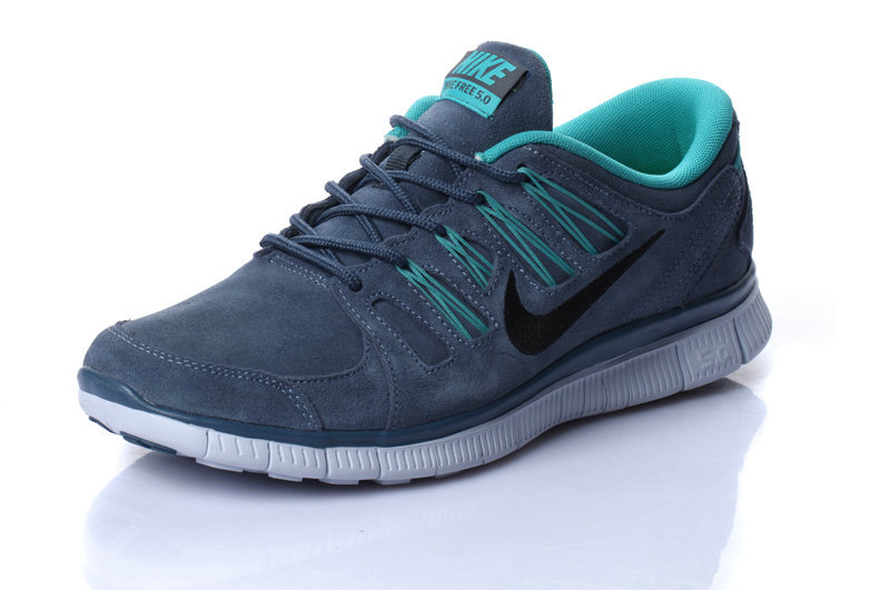 Nike Free Run 5.0 Suede Grey Running Shoes - Click Image to Close
