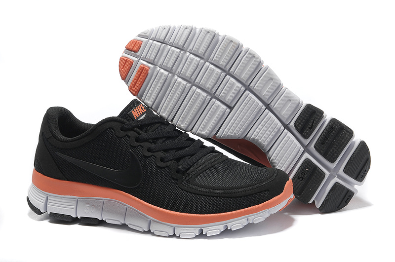 Nike Free 5.0 V4 Black Orange White Running Shoes - Click Image to Close