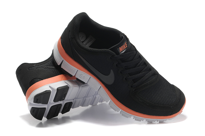 Nike Free 5.0 V4 Black Orange White Running Shoes - Click Image to Close