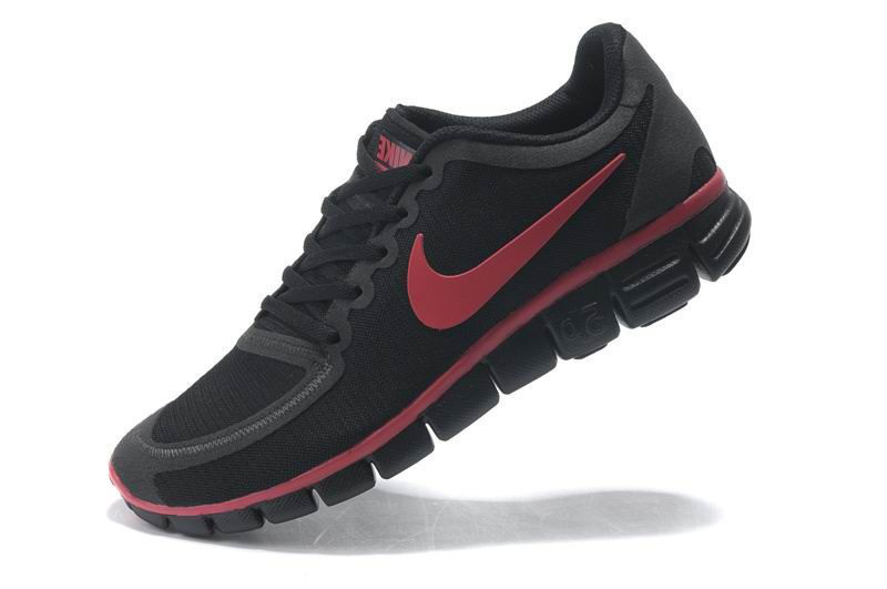 Nike Free Run 5.0 V4 Black Red Running Shoes - Click Image to Close