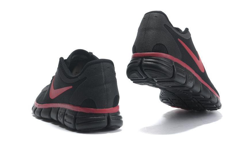 Nike Free Run 5.0 V4 Black Red Running Shoes - Click Image to Close
