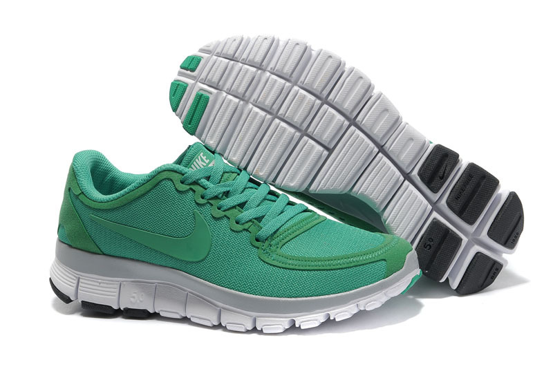 Nike Free Run 5.0 V4 Green White Running Shoes - Click Image to Close