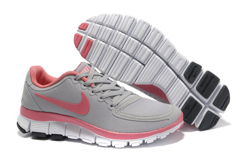 Nike Free Run 5.0 V4 Grey Pink White Running Shoes