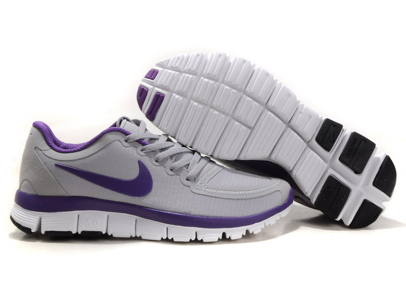 Nike Free 5.0 V4 Grey Purple White Running Shoes