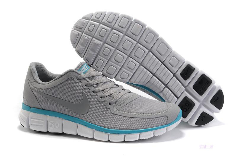 Nike Free 5.0 V4 Grey White Running Shoes - Click Image to Close