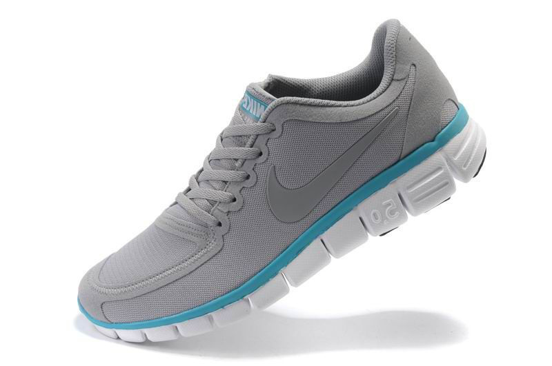 Nike Free Run 5.0 V4 Grey White Running Shoes - Click Image to Close