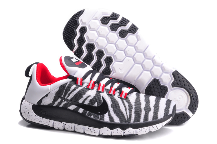 Nike Free 5.0 White Black Strip Red Shoes