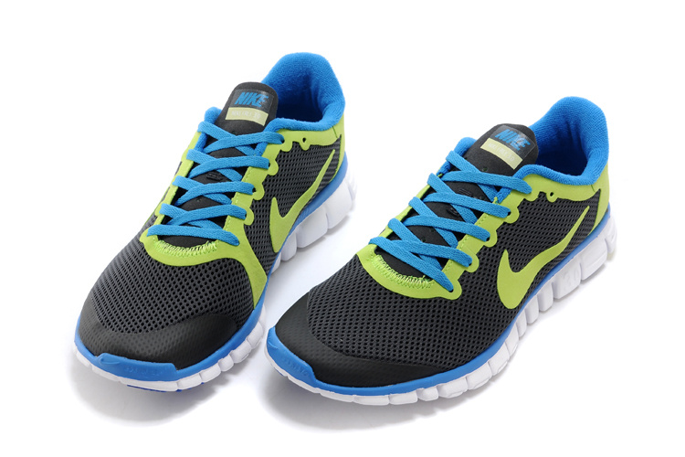 Nike Free Run.3.0 Boutique Black Green Blue Sport Footwear - Click Image to Close