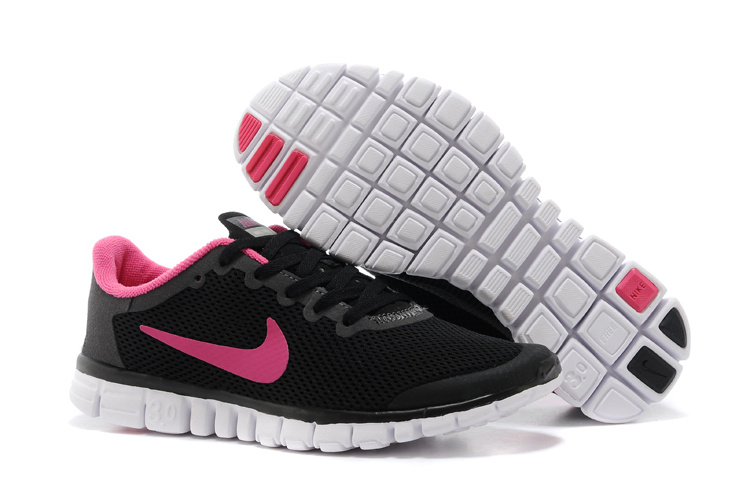 Nike Free Run.3.0 Boutique Black Pink Women's Sport Shoes - Click Image to Close