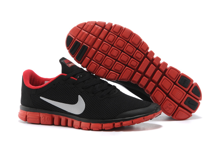 Nike Free Run.3.0 Boutique Black Red Women's Sport Shoes - Click Image to Close