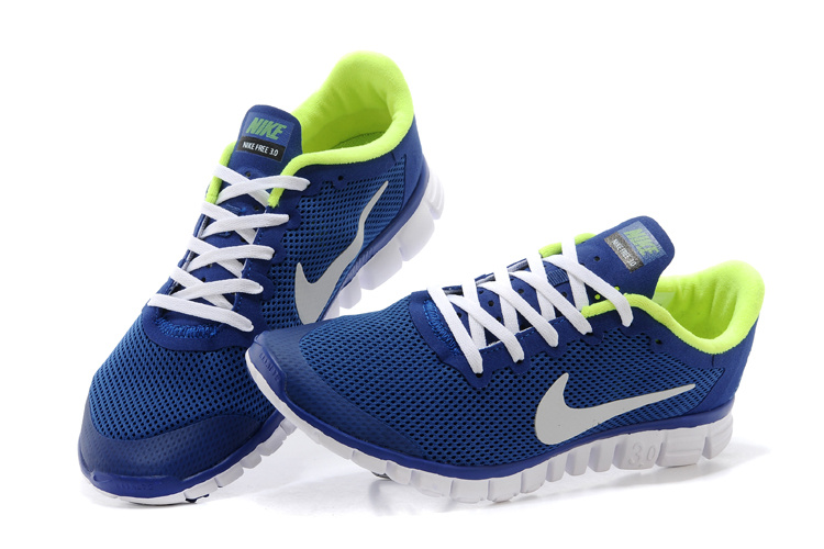 Nike Free Run.3.0 Boutique Blue White Women's Sport Shoes