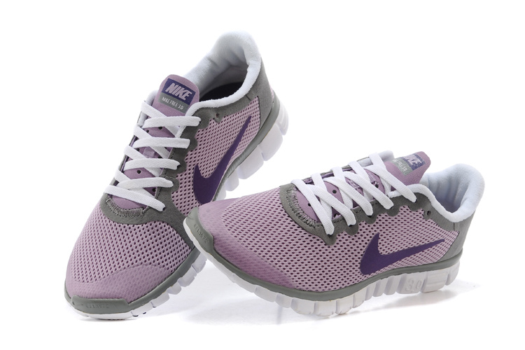 Nike Free Run.3.0 Boutique Pink Grey Purple Women's Sport Shoes - Click Image to Close