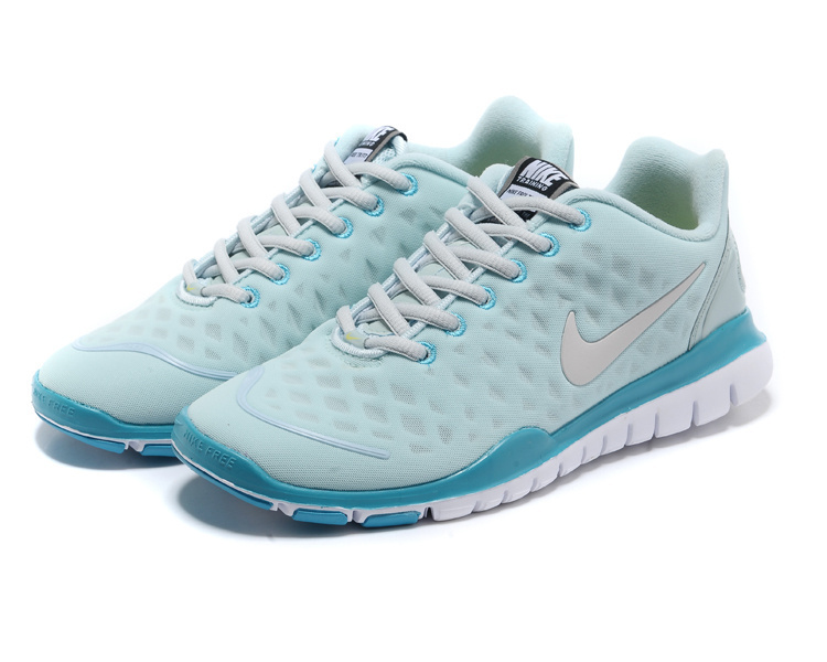 Women Nike Free TR Fit Light Blue Grey Running Shoes - Click Image to Close