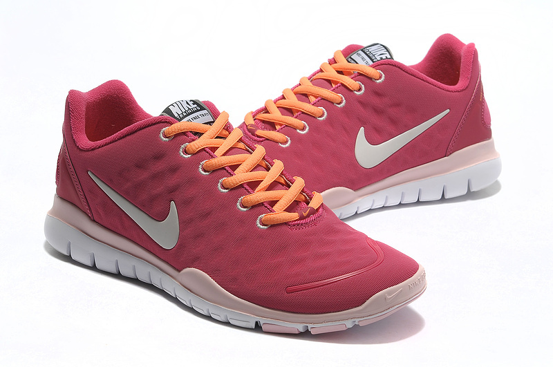 Women Nike Free TR Fit Plum White Running Shoes - Click Image to Close