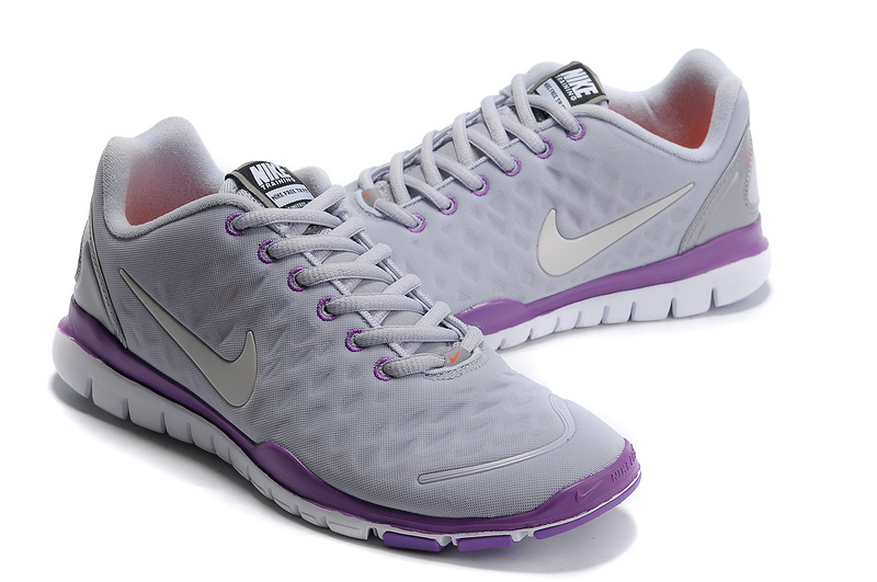 Women Nike Free TR Fit White Purple Grey Running Shoes - Click Image to Close