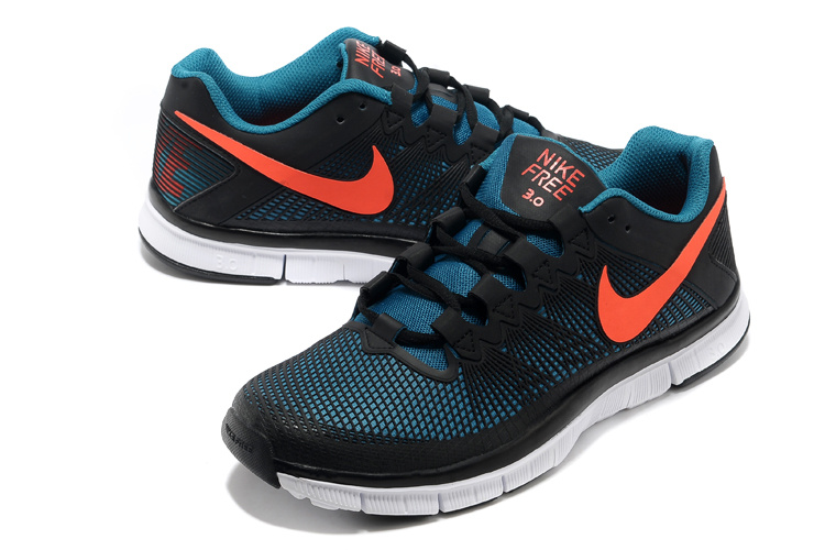 Nike Free 3.0 Trainer Black Blue Orange Shoes - Click Image to Close