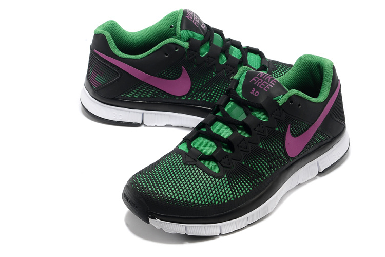 Nike Free 3.0 Trainer Black Green Purple Shoes