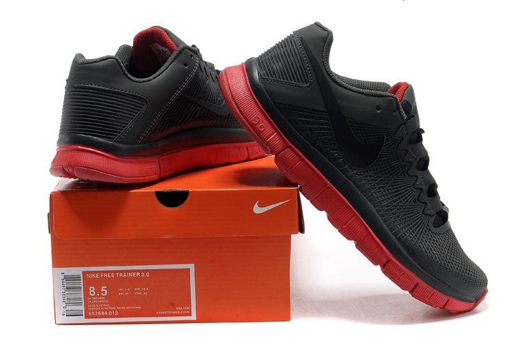 Nike Free 3.0 Trainer Black Red Shoes - Click Image to Close
