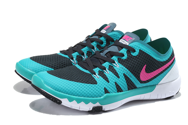 Nike Free 3.0 V3 Trainer Blue Black Pink Shoes For Women - Click Image to Close