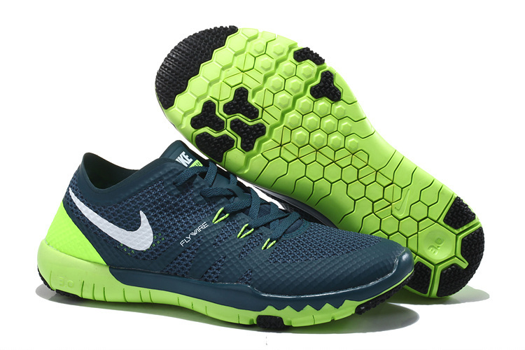 Nike Free Trainer 3.0 V3 Deep Blue Green Running Shoes - Click Image to Close