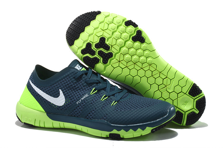 Nike Free Trainer 3.0 V3 Deep Blue Green Running Shoes