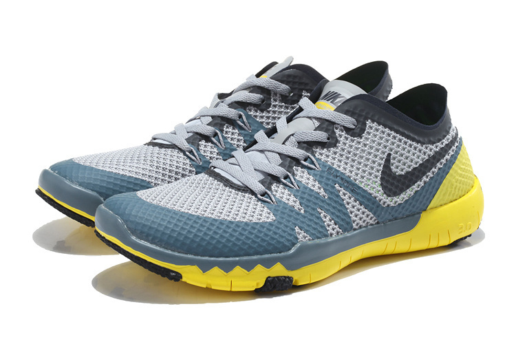 Nike Free Trainer 3.0 V3 Grey Blue Yellow Running Shoes - Click Image to Close