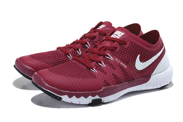Nike Free 3.0 V3 Trainer Wine Red White Shoes For Women - Click Image to Close