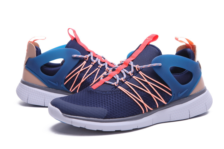 Nike Free Viritous Deep Blue Orange White Running Shoes - Click Image to Close