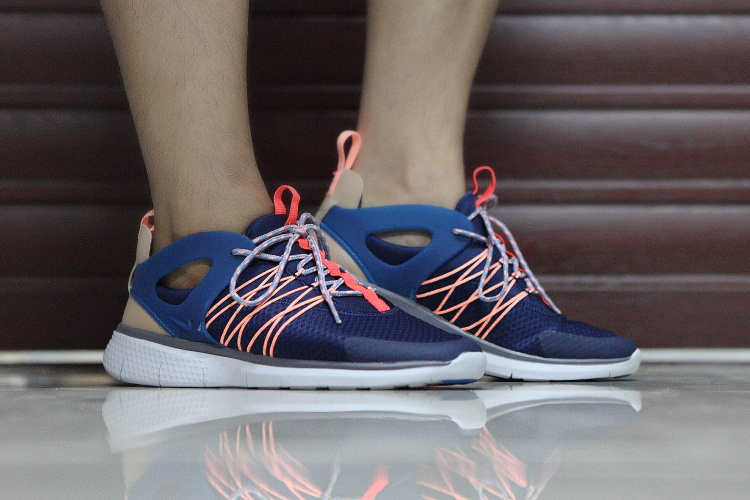 Nike Free Viritous Deep Blue Orange White Running Shoes - Click Image to Close