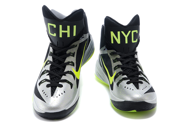 Nike Hyperdunk XDR 2014 Sliver Black Green Shoes - Click Image to Close