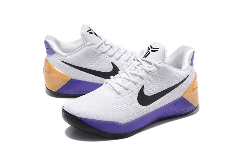 Nike Kobe A.D White Purple Gold Basketball Shoes For Women