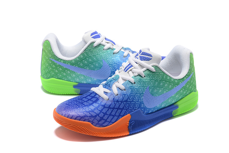 Nike Kobe Mentality III Blue Green White Orange Basketball Shoes For Women