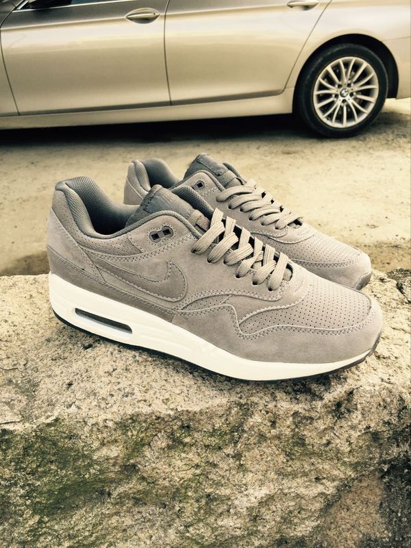 New Nike LAB Air Max 1 Deluxe Grey White Running Shoes