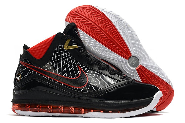 Nike LeBron 7 Black Red White Shoes