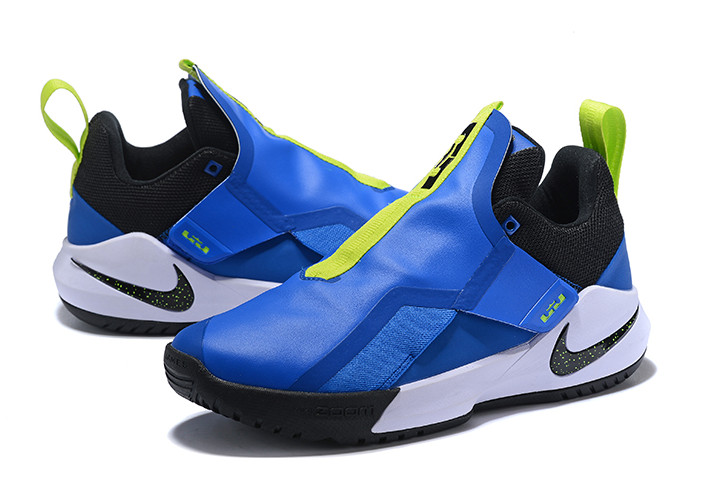 Nike LeBron Ambassador 11 Royal Blue Black Green White Shoes - Click Image to Close