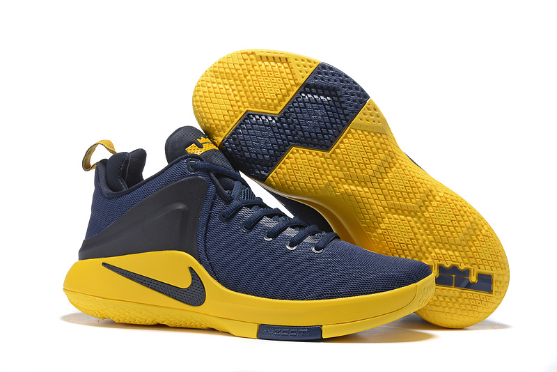 Nike Lebrom Zoom Wintness EP Navy Blue Yellow Shoes - Click Image to Close