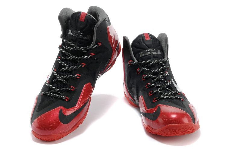 Nike Lebron 11 Black Red Basktabll Shoes - Click Image to Close