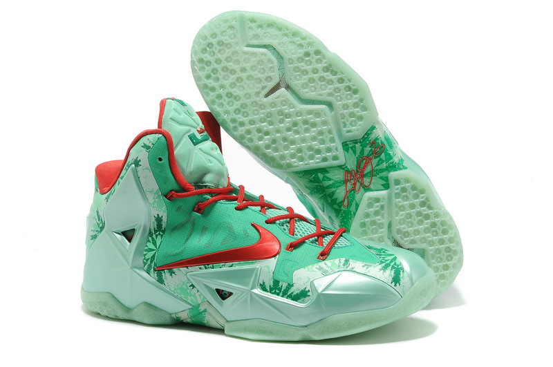 Nike Lebron 11 Christmas Red Basktabll Shoes - Click Image to Close