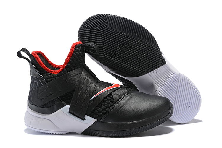 Nike Lebron 12 Black White Red Shoes