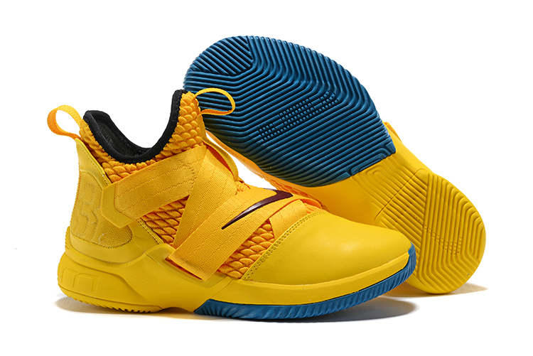 Nike Lebron 12 Calvers Yellow Shoes - Click Image to Close