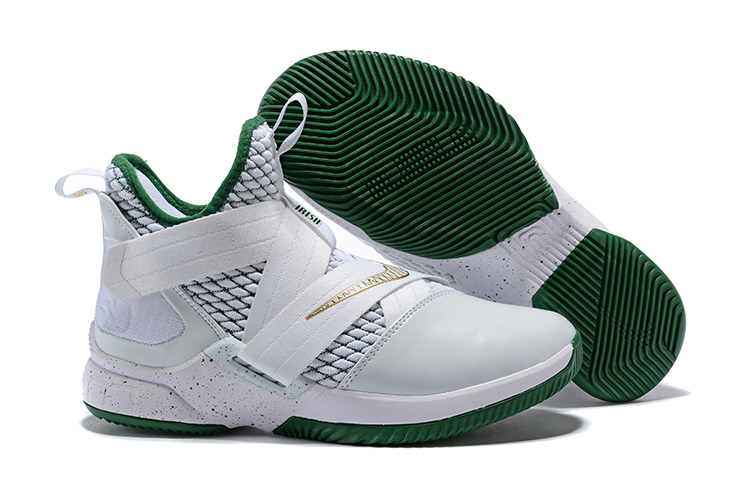 Nike Lebron 12 SVSM White Green Shoes - Click Image to Close