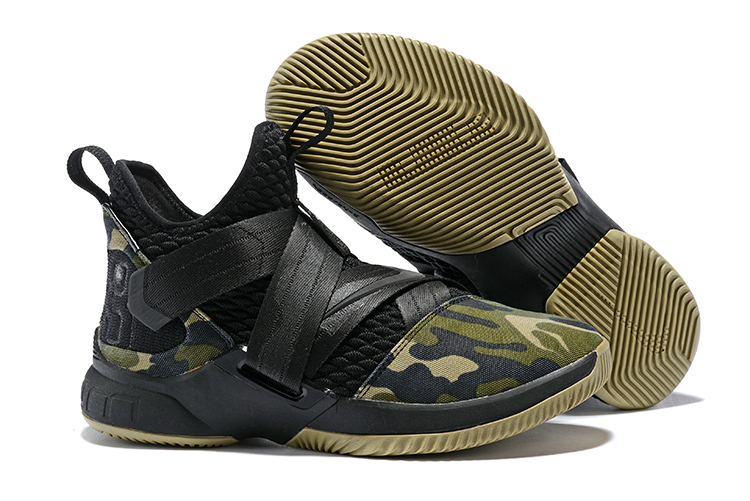 Nike Lebron 12 Solider Army Green Camo Shoes