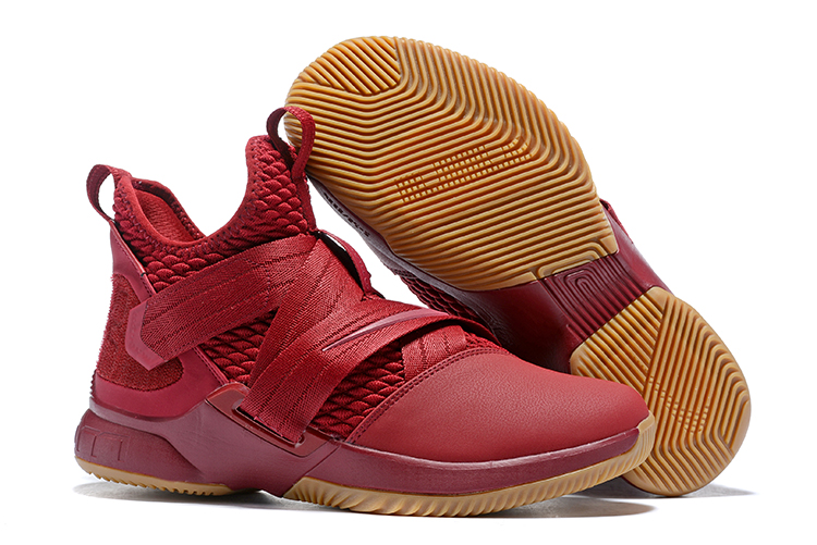Nike Lebron 12 Solider Wine Red Shoes - Click Image to Close