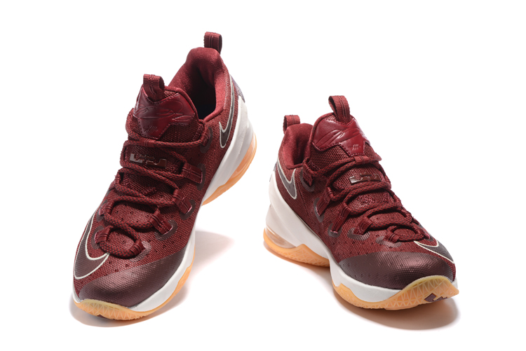 Nike Lebron 13 Wine Red White Basketball Shoes - Click Image to Close