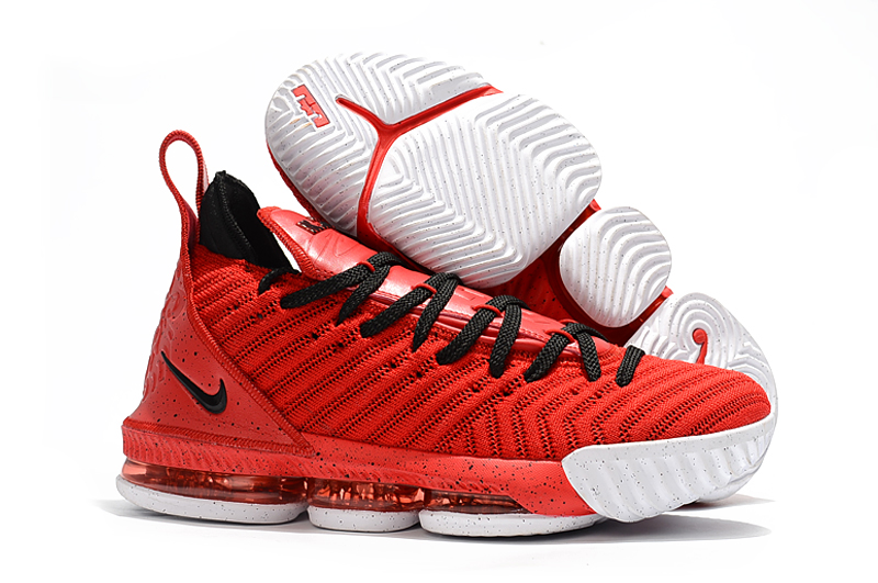 Nike Lebron 16 Red Black Shoes For Kids
