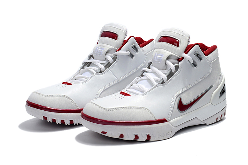 Nike Lebron James 1 Copy Cloning White Wine Red Shoes