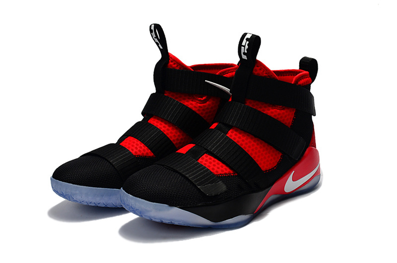 Nike Lebron Soldier 11 Black Red Basketball Shoes For Women